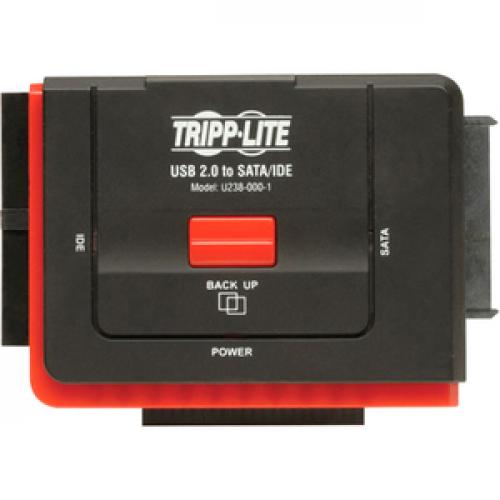 Tripp Lite By Eaton 2.0 Hi Speed To Serial AtA SatA And IDE Adapter For 2.5 Inch / 3.5 Inch / 5.25 Inch Hard Drives Front/500
