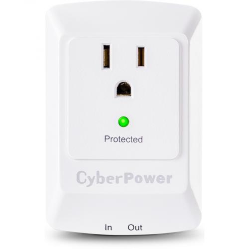 CyberPower CSP100TW Professional 1   Outlet Surge With 900 J Front/500