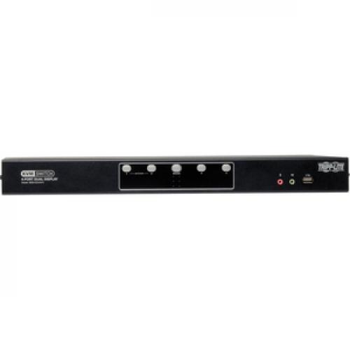 Tripp Lite By Eaton 4 Port Dual Monitor DVI KVM Switch With Audio And USB 2.0 Hub, Cables Included Front/500