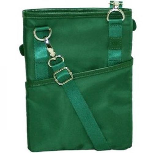 Fabrique Dallas City Carrying Case For Up To 7" Tablet, EReader   Green   Twill Polyester Body   Microsuede Interior Material   Shoulder Strap Front/500