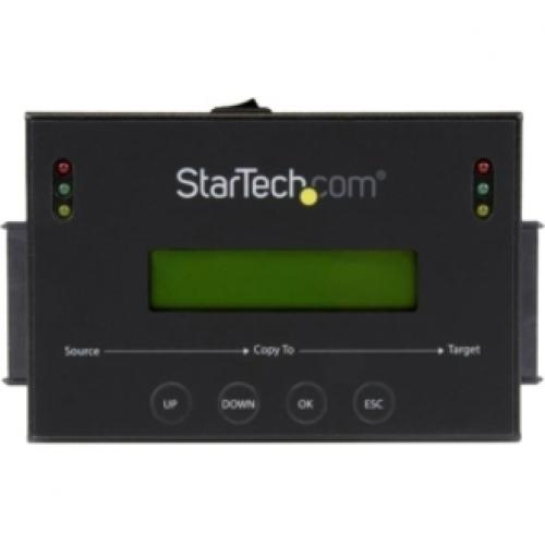 StarTech.com 1:1 Standalone Hard Drive Duplicator With Disk Image Library Manager For Backup & Restore, HDD/SSD Cloner Front/500