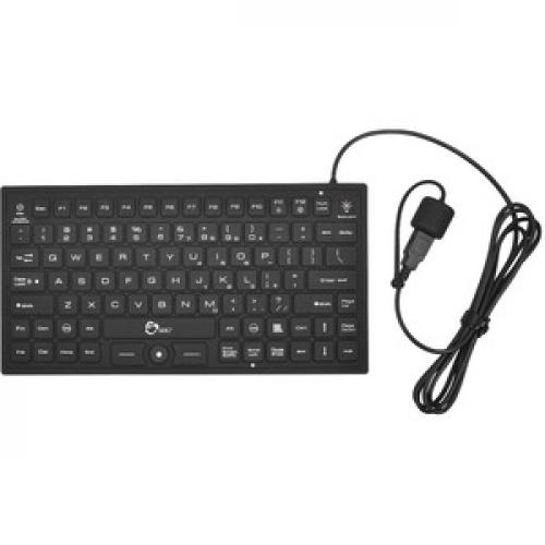 SIIG Industrial/Medical Grade Washable Backlit Keyboard With Pointing Device Front/500