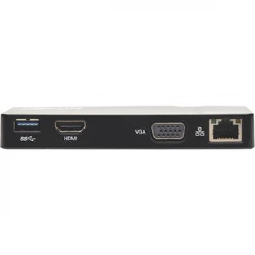 Tripp Lite By Eaton USB 3.0 HDMI VGA Mini Dock Station Gigabit Ethernet HD15 RJ45 Front/500