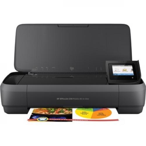HP Officejet 250 Inkjet Multifunction Printer   Copier/Printer/Scanner   20 Ppm Mono/19 Ppm Color Print   4800 X 1200 Dpi Print   Manual Duplex Print   600 Dpi Optical Scan   50 Sheets Input Front/500