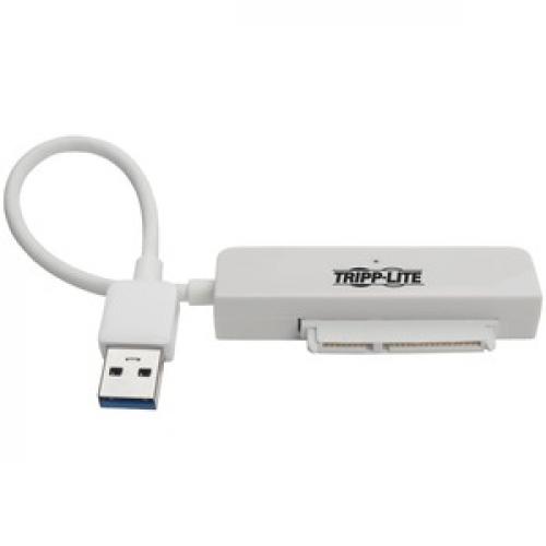 Tripp Lite By Eaton USB 3.0 SuperSpeed To SATA III Adapter Cable With UASP 2.5 In. SATA Hard Drives White Front/500