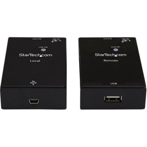 StarTech.com USB 2.0 Extender Kit Over Cat5e/Cat6 Cable (RJ45)   Up To 165ft (50m)   USB Port Over Ethernet Cable   Powered   480Mbps Front/500