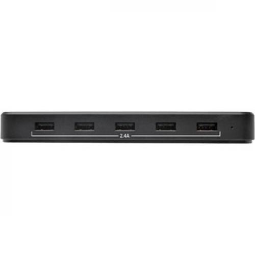 Tripp Lite By Eaton 5 Port USB Charging Station With Built In Device Storage, 12V 4A (48W) USB Charger Output Front/500