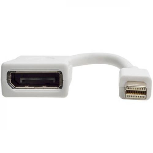 Eaton Tripp Lite Series Keyspan Mini DisplayPort To DisplayPort Cable Adapter (M/F)   4K 60 Hz, DP 1.2, HDCP 2.2, 6 In. (15.2 Cm) Front/500