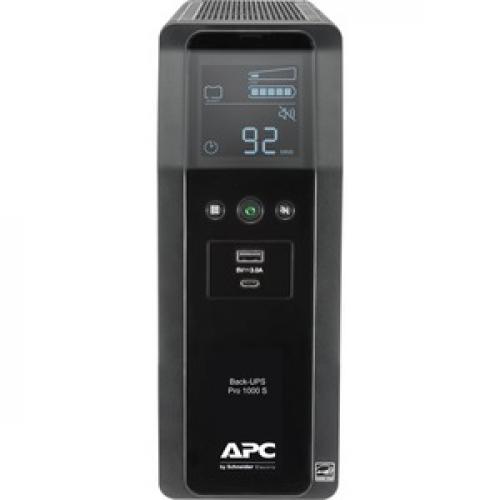 APC By Schneider Electric Back UPS Pro BR1000MS 1.0KVA Tower UPS Front/500