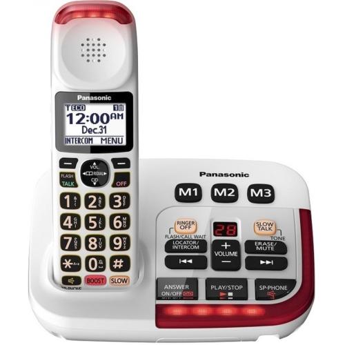 Panasonic KX TGM420W DECT 6.0 Plus 1.90 GHz Cordless Phone   White Front/500