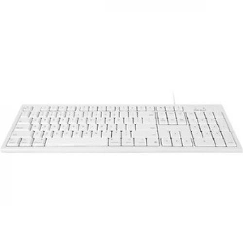 Macally White 104 Key Full Size USB Keyboard For Mac Front/500