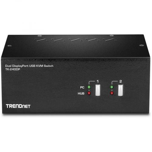 TRENDnet 2-Port Dual Monitor DisplayPort KVM Switch With Audio, 2-Port USB  2.0 Hub, 4K UHD Resolutions Up To 3840 x 2160, Connect Two DisplayPort 