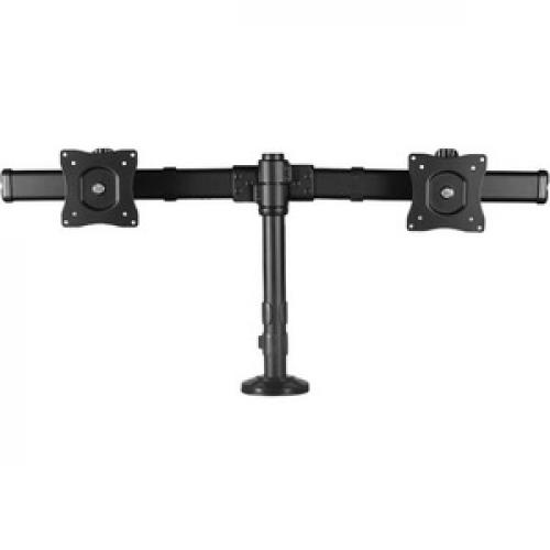 StarTech.com Desk Mount Dual Monitor Arm, For Up To 27"(17.6lb/8kg) Monitors, Low Profile Design, Clamp/Grommet Mount, Dual Monitor Mount Front/500