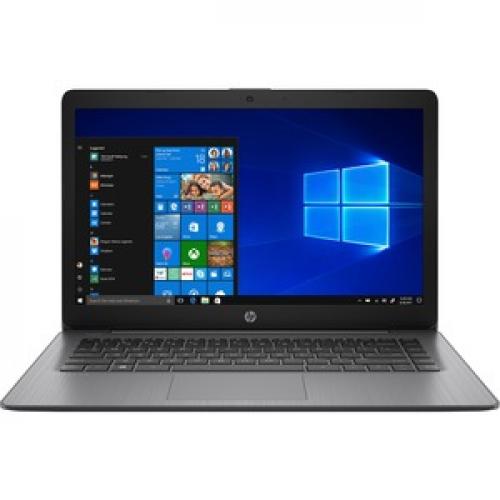 HP Stream 14 Series 14" Touchscreen Laptop AMD A4 4GB RAM 64GB EMMC Brilliant Black   AMD A4 9120e Dual Core   AMD Radeon R3 Graphics   BrightView Display Technology   Windows 10 Home In S Mode   8.25 Hr Battery Life Front/500