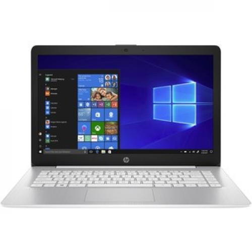 HP Stream 14 Series 14" Touchscreen Laptop AMD A4 4GB RAM 64GB EMMC Diamond White   AMD A4 9120e Dual Core   AMD Radeon R3 Graphics   BrightView Display Technology   Windows 10 Home In S Mode   8.25 Hr Battery Life Front/500