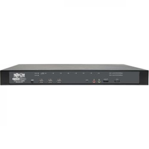 Tripp Lite By Eaton 8 Port Cat5 KVM Over IP Switch With Virtual Media   1 Local & 1 Remote User, 1U Rack Mount, TAA Front/500