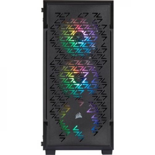 Corsair ICUE 220T RGB Airflow Tempered Glass Mid Tower Smart Case   Black Front/500