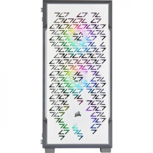 Corsair ICUE 220T RGB Airflow Tempered Glass Mid Tower Smart Case   White Front/500