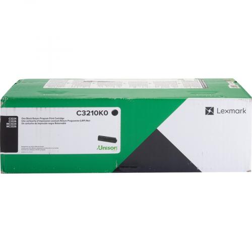 Lexmark Original Laser Toner Cartridge   Black   1 Each Front/500