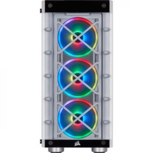 Corsair ICUE 465X RGB Mid Tower ATX Smart Case   White Front/500