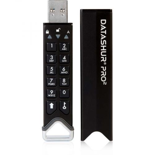 IStorage DatAshur PRO2 4 GB | Secure Flash Drive | FIPS 140 2 Level 3 Certified | Password Protected | Dust/Water Resistant | IS FL DP2 256 4 Front/500