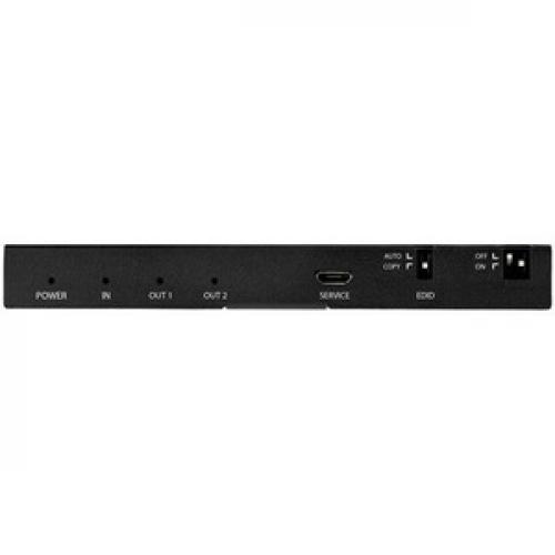 StarTech.com 2 Port HDMI Splitter (1x2), 4K 60Hz UHD HDMI 2.0 Audio Video Splitter W/ Scaler And Audio Extractor, EDID Copy, TV/Projector Front/500