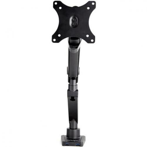 StarTech.com Desk Mount Monitor Arm With 2x USB 3.0 Ports, Slim Single Monitor VESA Mount Up To 34" (17.6lb/8kg) Display, C Clamp/Grommet Front/500