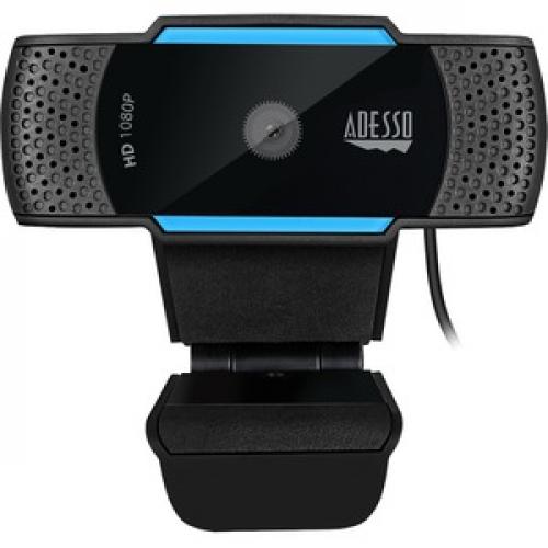 Adesso CyberTrack H5 1080P Webcam   2.1 Megapixel   30 Fps   USB 2.0   Auto Focus   Built In MIC   Tripod Mount   Privacy Shutter Cover Front/500