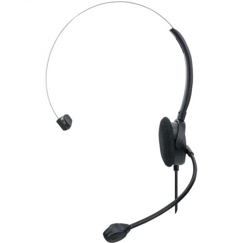 Manhattan USB Headset With Mic & 5 Ft Cable   Cushion Mono/Single Sided, On Ear, In Line Volume Control, Adjustable Headband   For Desktop, Laptop, Computer, 179867 Front/500