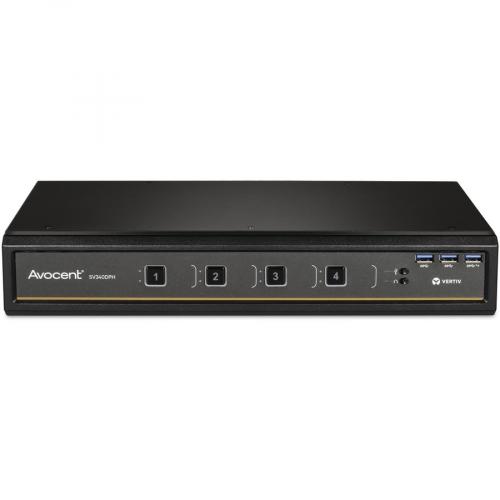 Vertiv Avocent SwitchView Desktop KVM | 4 Port | Dual Head | Universal Connector | TAA Compliant Front/500