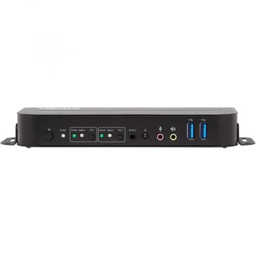 Tripp Lite By Eaton 2 Port HDMI/USB KVM Switch   4K 60 Hz, HDR, HDCP 2.2, IR, USB Sharing, USB 3.0 Cables Front/500