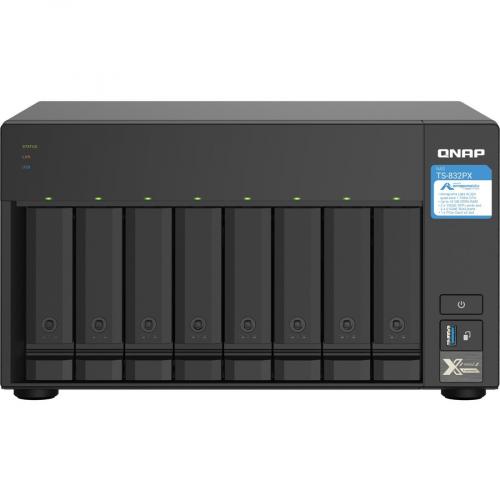 QNAP TS 832PX 4G SAN/NAS Storage System Front/500
