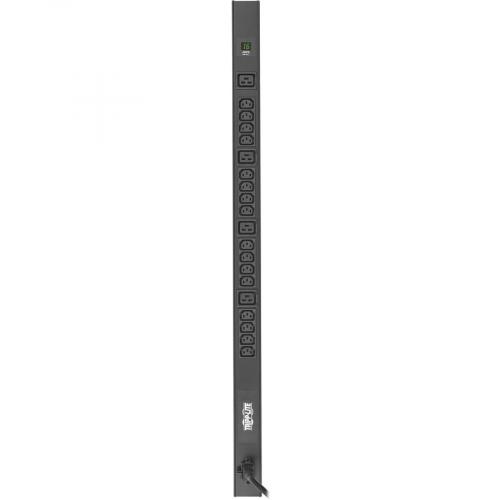 Tripp Lite By Eaton 3.7kW 208/230V Single Phase Local Metered PDU   16 C13 & 4 C19 Outlets, C20/L6 20P Input, 10 Ft. (3.05 M) Cord, 40 In. 0U Rack Front/500