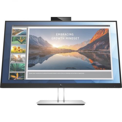 HP E24d G4 24" Class Webcam Full HD LCD Monitor   16:9   Black Front/500