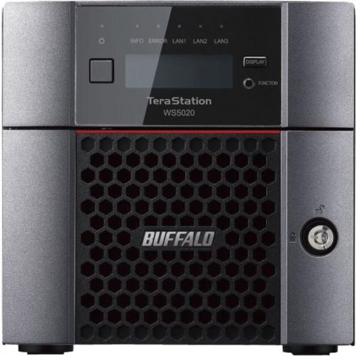 BUFFALO TeraStation WS5420 4 Bay Desktop Windows Server IoT 2019 NAS 16TB Hard Drives Included Front/500