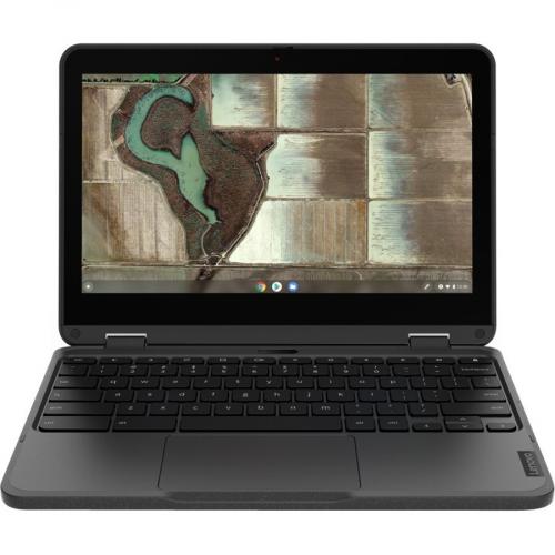 Lenovo 500e Gen 3 11.6" Touchscreen 2 In 1 Chromebook Intel Celeron N5100 4GB RAM 32GB EMMC Grey   Intel Celeron N5100 Quad Core   In Plane Switching (IPS) Technology   Intel UHD Graphics   Chrome OS   12.10 Hours Battery Run Time Front/500