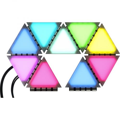 Corsair ICUE LC100 Case Accent Lighting Panels   Mini Triangle   9x Tile Starter Kit Front/500