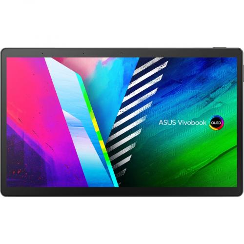 Asus Vivobook 13 Slate 13.3" Touchscreen Detachable 2 In 1 Notebook 1920 X 1080 FHD Intel Pentium Silver N6000 4GB RAM 128GB EMMC Black Front/500