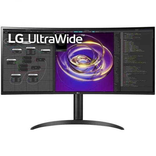LG Ultrawide 34BP85CN B 34" Class UW QHD Curved Screen Gaming LCD Monitor   21:9   Glossy Black, Black Hairline, Textured Black Front/500