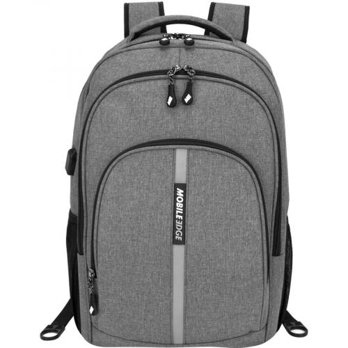 Mobile Edge Commuter Carrying Case Rugged (Backpack) For 15.6" To 16" Notebook, Travel Essential   Gray Front/500
