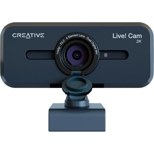 Creative Live! Cam Sync V3 2K QHD USB Webcam With 4X Digital Zoom (4 Zoom Modes From Wide Angle To Narrow Portrait View), Privacy Lens, 2 Mics, For PC And Mac Front/500