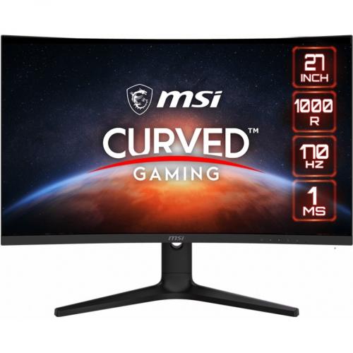 MSI Optix G271C E2 27" Class Full HD Curved Screen Gaming LCD Monitor   16:9   Metallic Black, Red Front/500