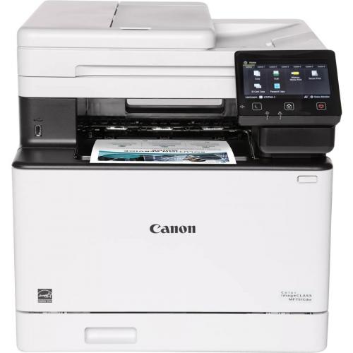 Canon ImageCLASS MF751Cdw Wireless Laser Multifunction Printer   Color   White Front/500