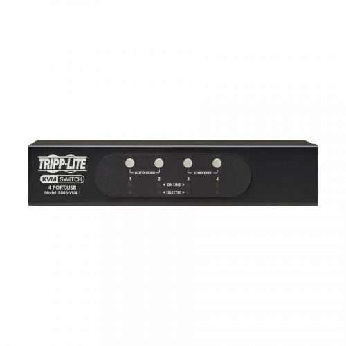 Tripp Lite By Eaton 4 Port VGA KVM Switch For USB Or PS/2 Keyboard/Mouse Front/500