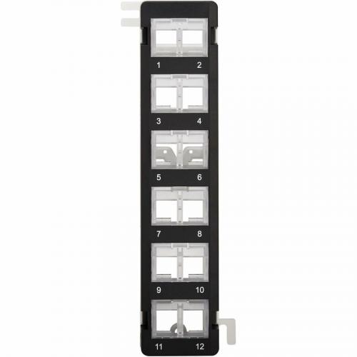 Tripp Lite By Eaton 12 Port Wall Mount Patch Panel For UTP Keystone Jacks, Rotatable Modules Front/500