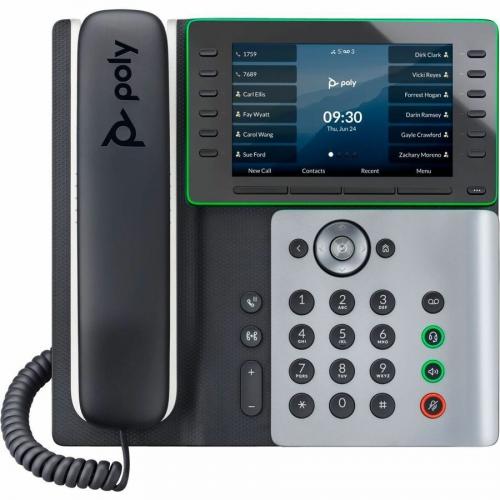 Poly Edge E550 IP Phone   Corded   Corded   NFC, Wi Fi, Bluetooth   Desktop Front/500