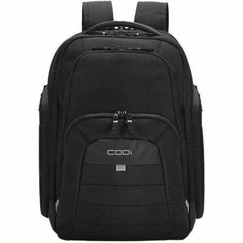 CODi Ferretti Pro Carrying Case (Backpack) For 17.3" Notebook, Tablet, Water Bottle   Black Front/500