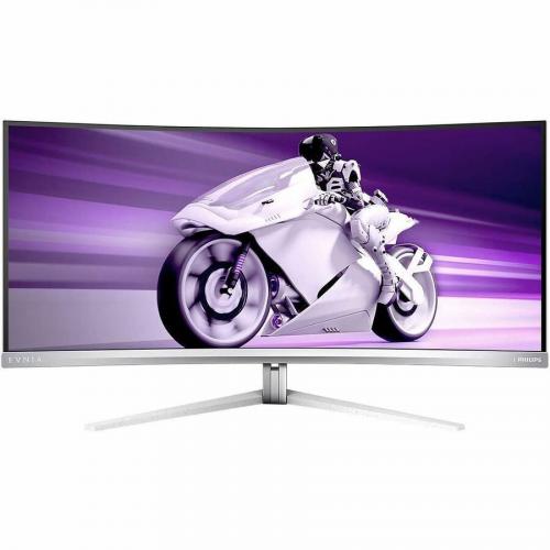 Philips 34M2C8600 34" Class UW QHD Curved Screen Gaming OLED Monitor   21:9   Textured White Front/500
