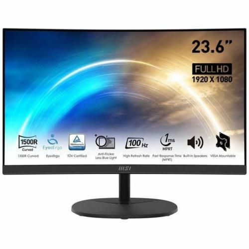 MSI Professional PRO MP2412C 24" Class Full HD Curved Screen LCD Monitor   16:9 Front/500
