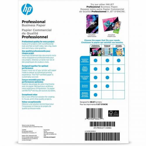 HP Broch Inkjet Paper, 8.5x11 Inch, Matte, 150 Sheets (CH016A) Hero-Shot/500